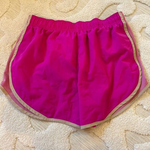 Nike Tempo Women's Dri-FIT Mid-Rise Brief-Lined Running Shorts Pink and Cream - Picture 5 of 5